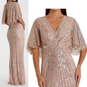 NWT MAC DUGGAL DRESS GOWN 20 PINK MOTHER OF BRIDE FORMAL BRIDESMAID EVENING